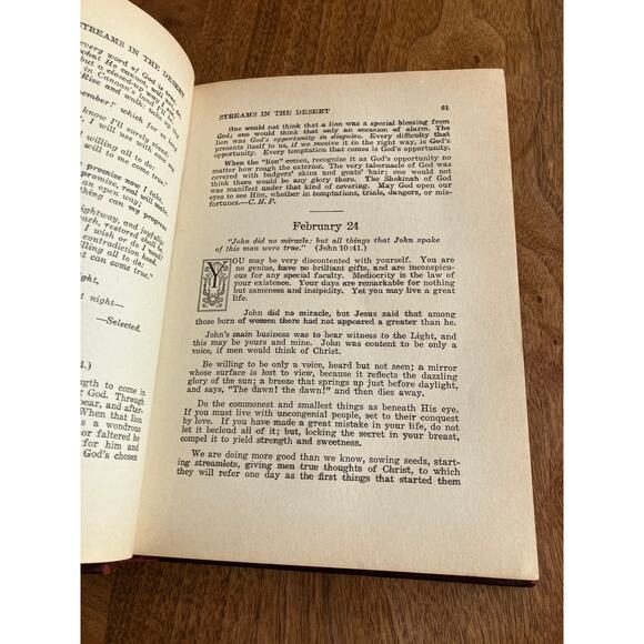 Streams in the Desert Mrs. Chas. E. Cowman 1935 17th Edition Vintage Devotional - Picture 7 of 10